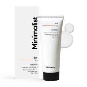 minimalist sunscreen spf 60 pa ++++ pregnancy safe for sensitive skin