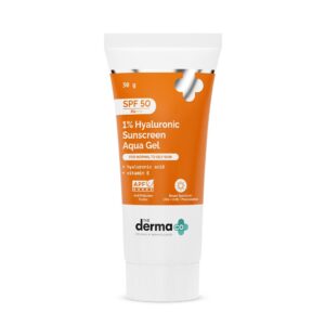 the derma co 1% hyaluronic sunscreen aqua gel spf 50 pa++++