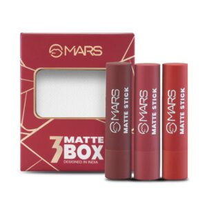 mars matte box set of 3 lipsticks for women