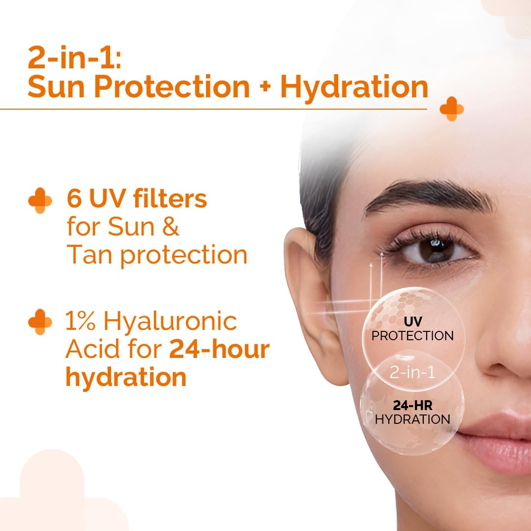 the derma co 1% hyaluronic sunscreen aqua gel spf 50 pa++++